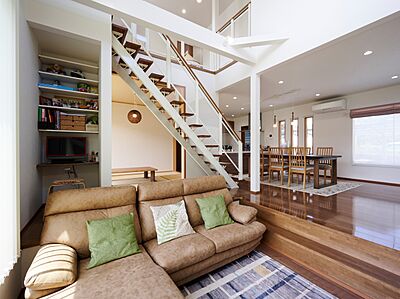 木の家スタイルのリビング タマホーム株式会社 鳥取店の事例画像