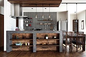 株式会社リバティーホームの施工事例「シンプルな片流れの外観。勾配天井のリビングがある家」の画像3