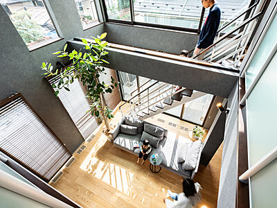 シンプルモダンスタイルのリビング セキスイハイム ジュートピア富山展示場-パルフェNの事例画像