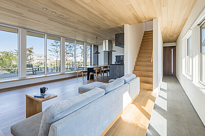 木の家スタイルのリビング 積水ハウス シャーウッド五条展示場の事例画像