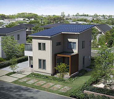 一条工務店 太田東展示場の施工事例「Lの形のLDKにテラスをプラスしたプラン」の画像