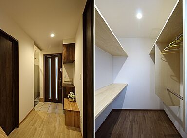 株式会社サンクリエイトホームの施工事例「収納たっぷり♪ホワイト基調にダーク系がポイントのオール電化住宅」の画像5