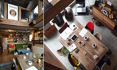 カフェスタイルのリビング ネクストハウスデザインの事例画像