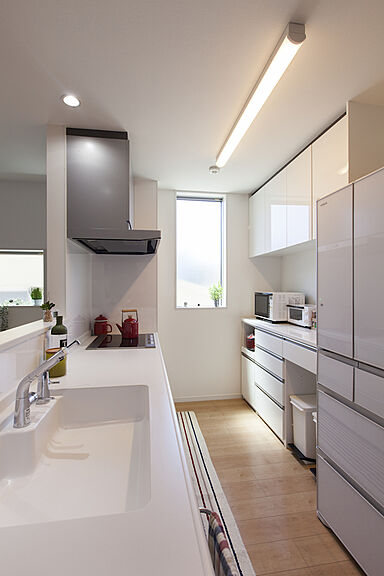 株式会社建築システムの施工事例「狭小地24坪にビルトインガレージ付き重量鉄骨3階建て住宅【237】」の画像5