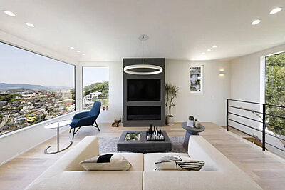 シンプルモダンスタイルのリビング 株式会社七呂建設の事例画像