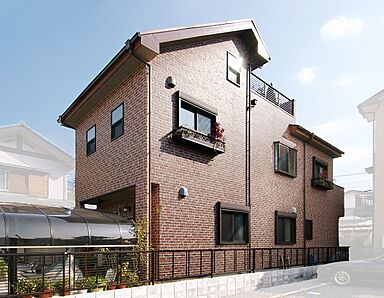 川木建設株式会社の施工事例「6Mの大黒柱と陽当たり抜群の屋上スペースのある家」の画像