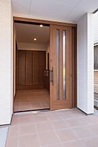 カフェスタイルの玄関 川木建設株式会社の事例画像