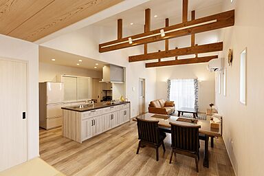 川木建設株式会社の施工事例「木のぬくもりを感じる平屋建ての家」の画像1