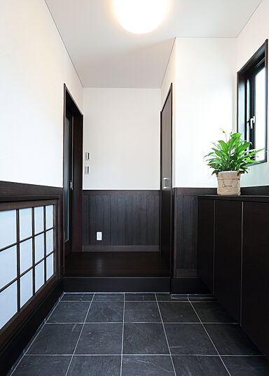 サンワ設計株式会社の施工事例「1階は古民家風でおもてなし 2階はさわやかなログハウス調」の画像1