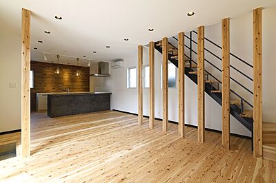 木の家スタイルのリビング 3rd.Cafe LIVING STYLEの事例画像