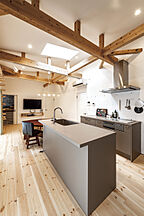 木の家スタイルのキッチン 3rd.Cafe LIVING STYLEの事例画像