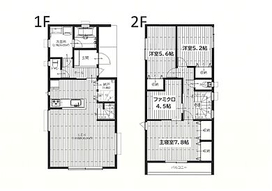 日動建設株式会社の施工事例「船橋市 白のガルバリウムの壁の家」のその他間取り図の画像1