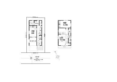 日動建設株式会社の施工事例「船橋市 狭小住宅 ビルトインガレージのある家」のその他間取り図の画像1