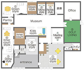 株式会社Style Design【土浦市】\見ごたえあり/8つの異なる空間スタイル・暮らの間取り図1