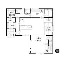 株式会社ロゴスホーム(東北)【宮城】太白区東中田1丁目|モデルハウスの間取り図1