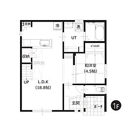 株式会社ロゴスホーム(東北)【福島】郡山市安積町|モデルハウスの間取り図1