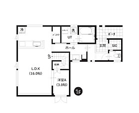 株式会社ロゴスホーム(北海道)【札幌】手稲区西宮の沢|モデルハウスの間取り図1
