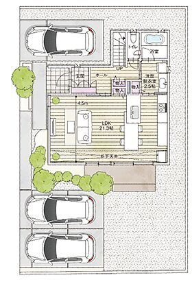 遠州鉄道 遠鉄ホーム浜松市中央区上島|遠鉄ホーム×積水ハウス「SIコラボレーション」モデルハウスの間取り図1