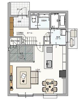東宝ホーム 株式会社【飯塚市】サニーガーデン椿11号地の間取り図1