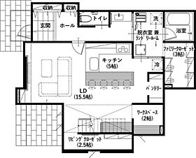 株式会社 カクニシビルダーまちかどモデルハウス駒生町展示場の間取り図1