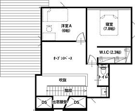 株式会社 カクニシビルダーまちかどモデルハウス駒生町展示場の間取り図2