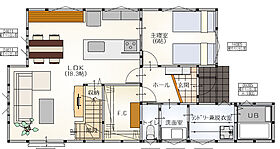 木の花ホーム | コスパ◎ 職人力 地元密着宇都宮市砥上町/4LDKモデルハウスの間取り図1