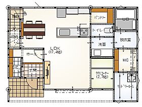 木の花ホーム | コスパ◎ 職人力 地元密着小山市横倉/3LDKモデルハウスの間取り図1