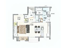 株式会社ホーム創建帯広市西22条モデルハウスの間取り図1