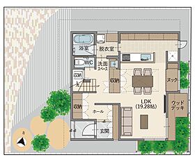 株式会社ライフステージ / ナチュラルハウス注文住宅 神辺モデルハウスの間取り図1