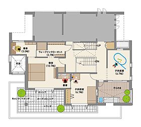 へーベルハウス甲府小瀬展示場の間取り図2