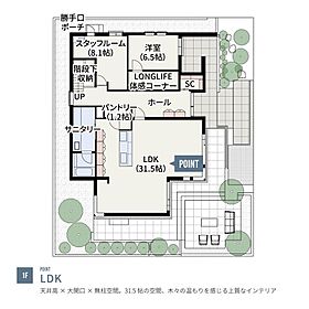 へーベルハウスRATIUS RD つくば展示場(区画No.13)の間取り図1