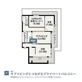 へーベルハウスRATIUS RD つくば展示場(区画No.13)の間取り図2