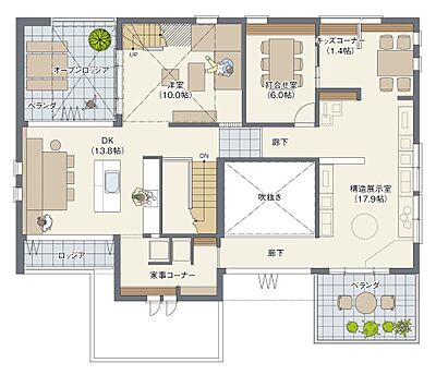へーベルハウスヘーベルハウス|吉島展示場の間取り図2