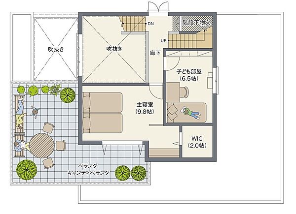 へーベルハウスヘーベルハウス|吉島展示場の間取り図3