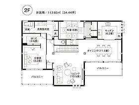 セキスイハイム駒沢パルフェ展示場の間取り図2