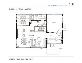セキスイハイム富士吉田パルフェ展示場の間取り図1