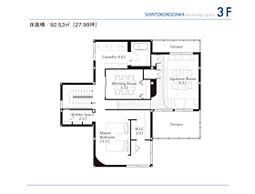 セキスイハイム新所沢デシオ展示場の間取り図3