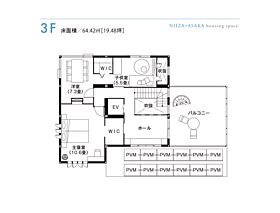 セキスイハイム新座・朝霞デシオ展示場の間取り図3